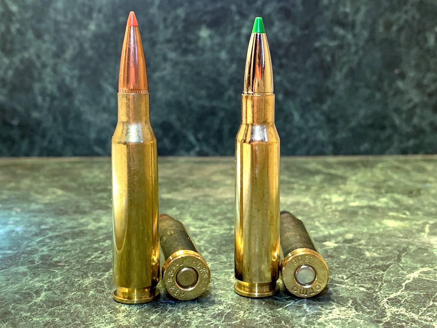 Image shows 7mm-08 and 308 cartridges being assessd via the Optimum Game We...
