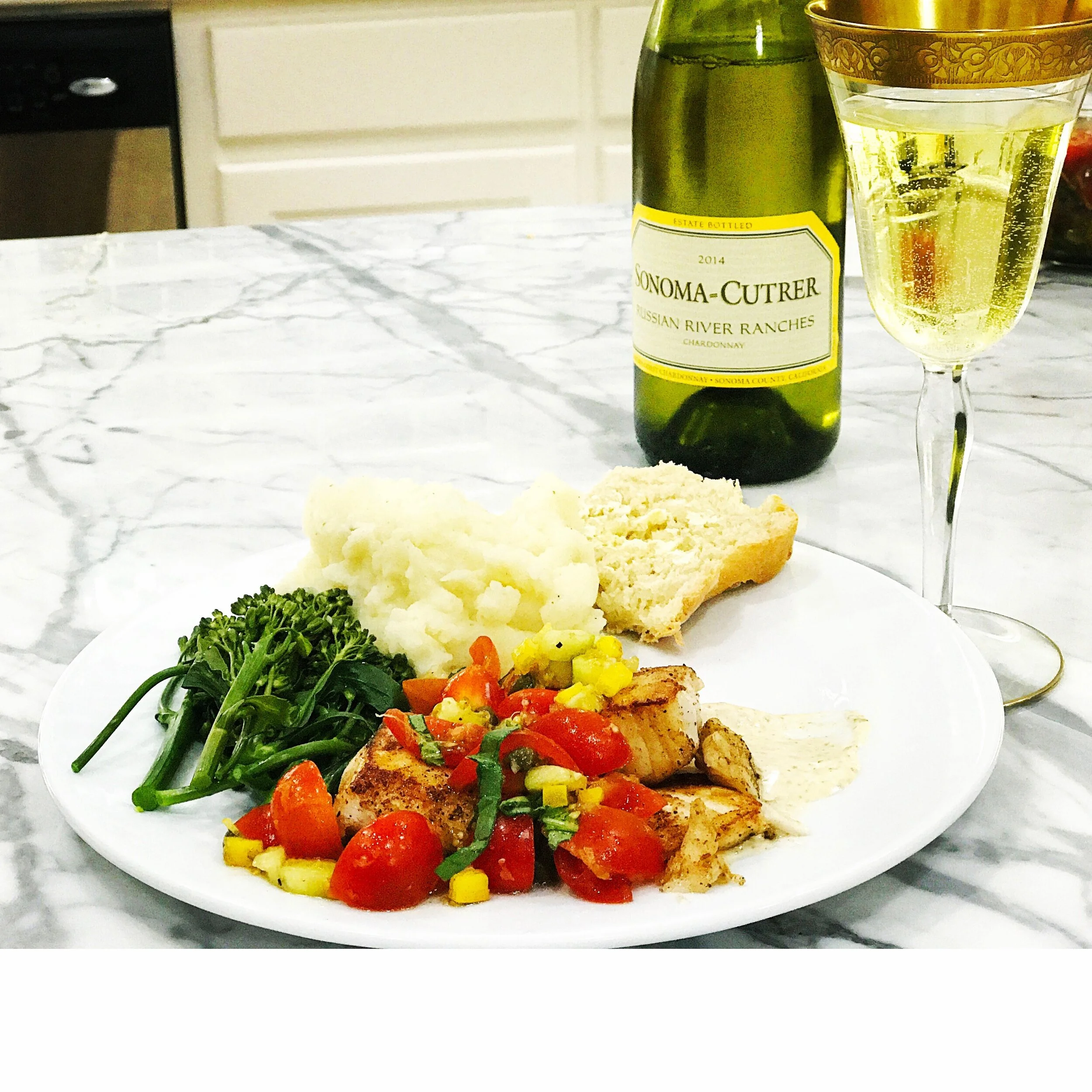 Fish with Smoked Oyster Mayonnaise