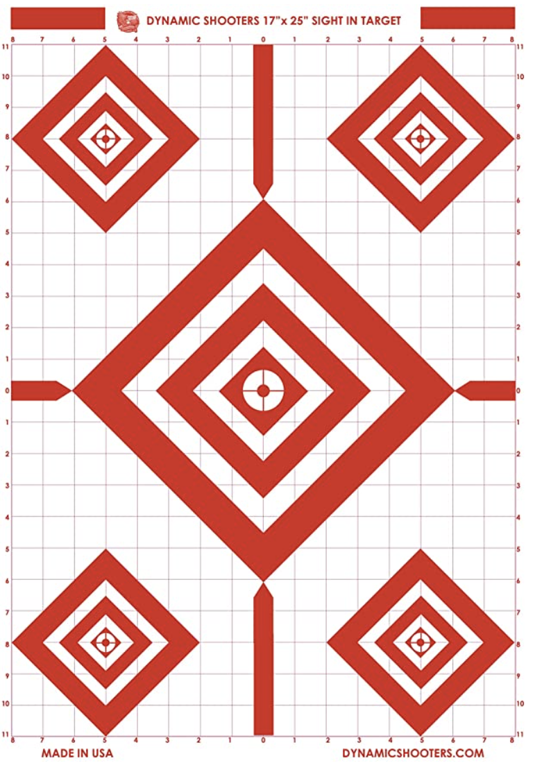 Dynamic Shooters 17x25 Inch Sight in Paper Shooting Range Targets- (50 Pack) 