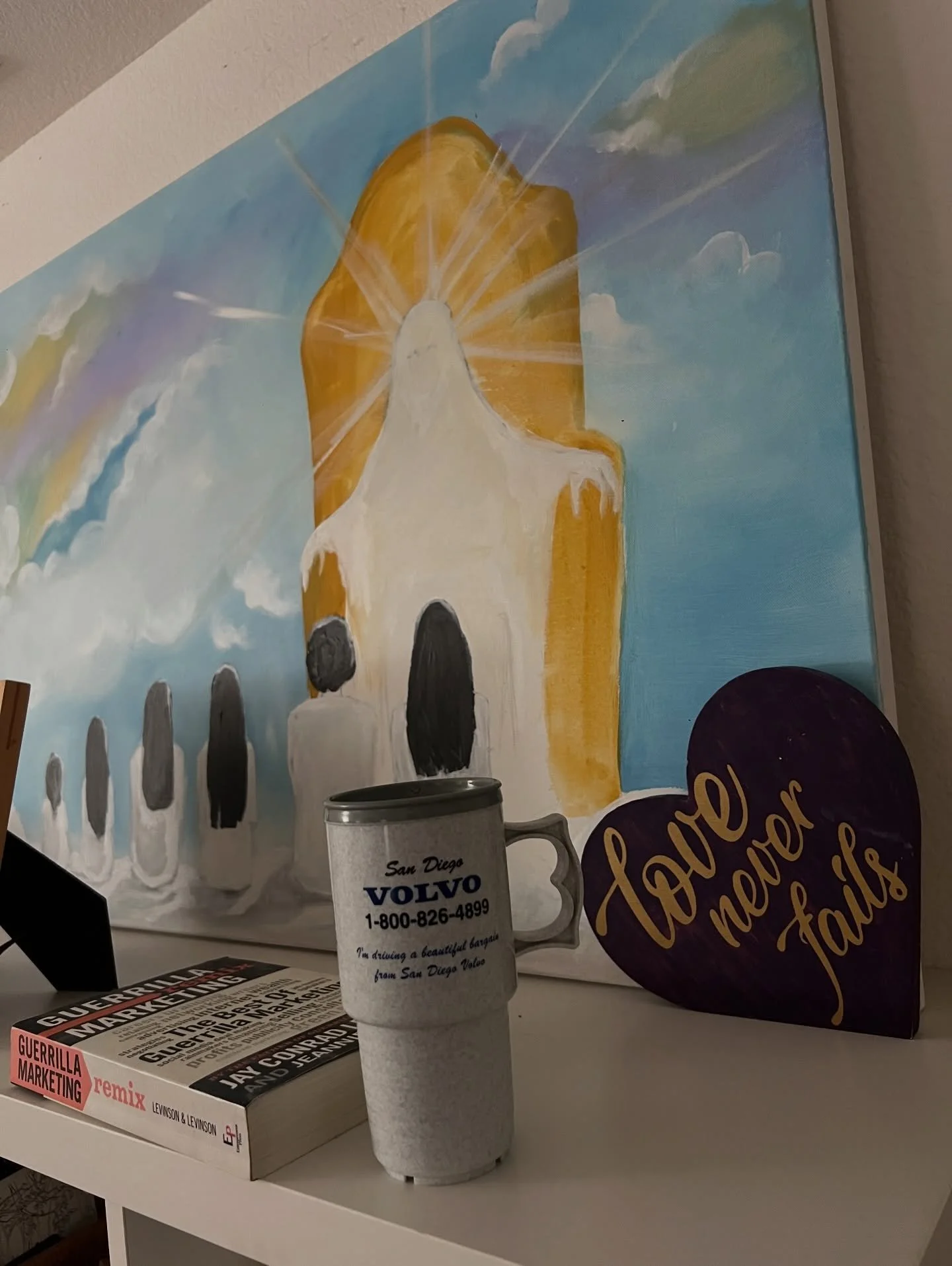 The first car I ever bought was in 2002: my Cyber Green Volkswagen New Beetle. In 2026, my goal is to buy a Volvo. 🤣 Found this @sandiegovolvo cup in my mom&rsquo;s cabinet (from the 90&rsquo;s), and putting it on my Prayer Altar as a reminder. Alri