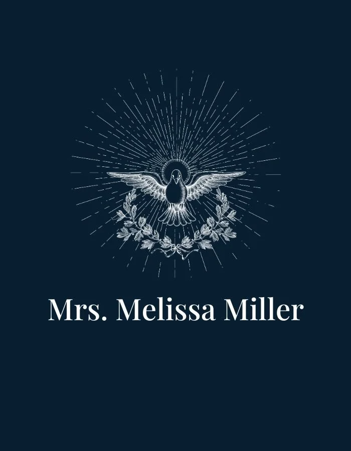 Melissa Miller is the Algebra 1 math teacher and holds a Bachelor of Science (B.S.) in Electrical Engineering and a Masters of Science (M.S.) in Technology Systems Management.  Mrs. Miller tries to always let her Catholic faith guide her decisions w