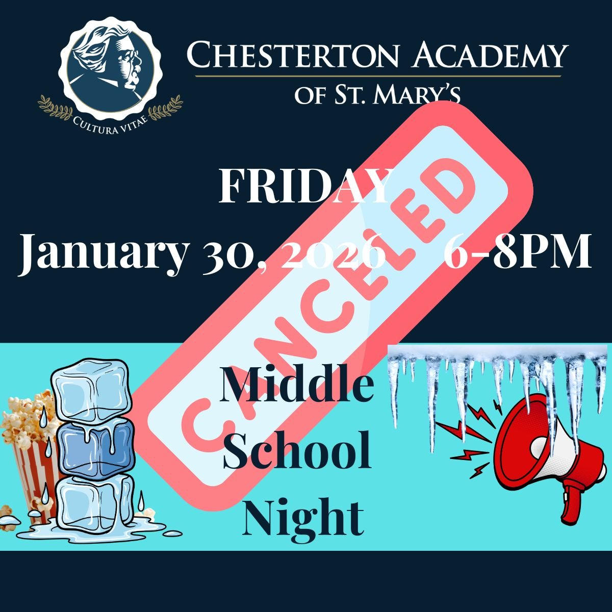 Canceled MIDDLE SCHOOL EVENT