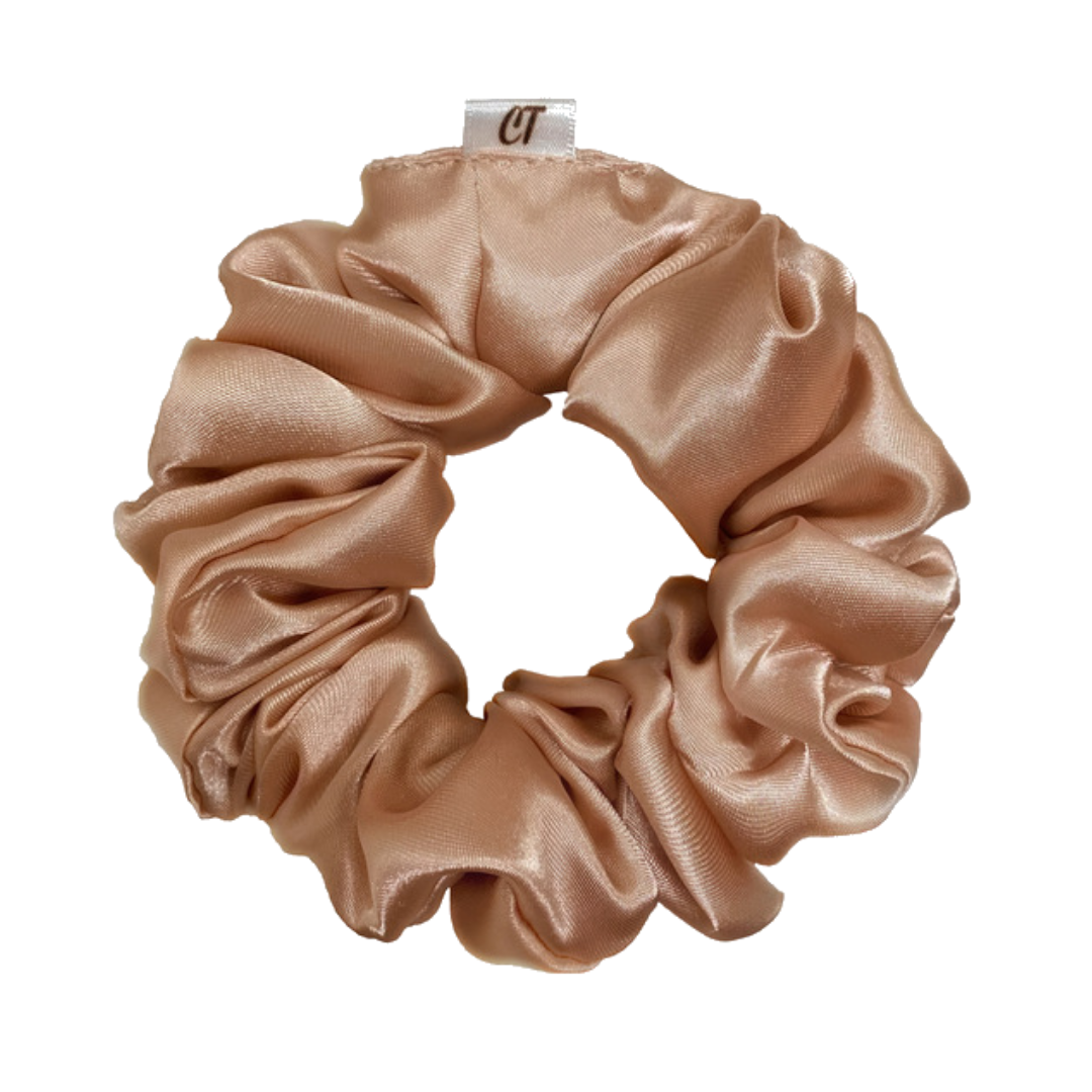 Peach Satin Scrunchie