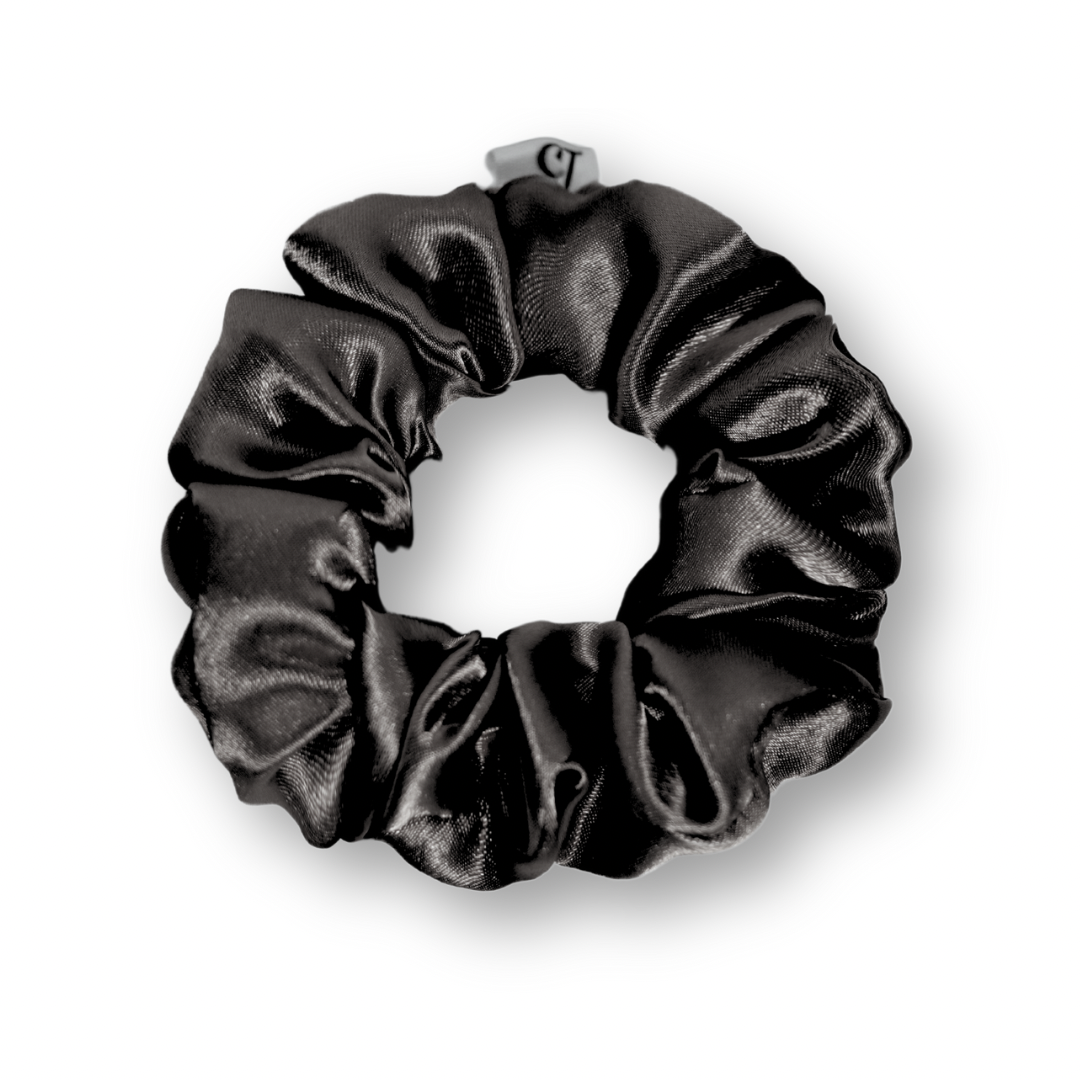 Black Satin Scrunchie