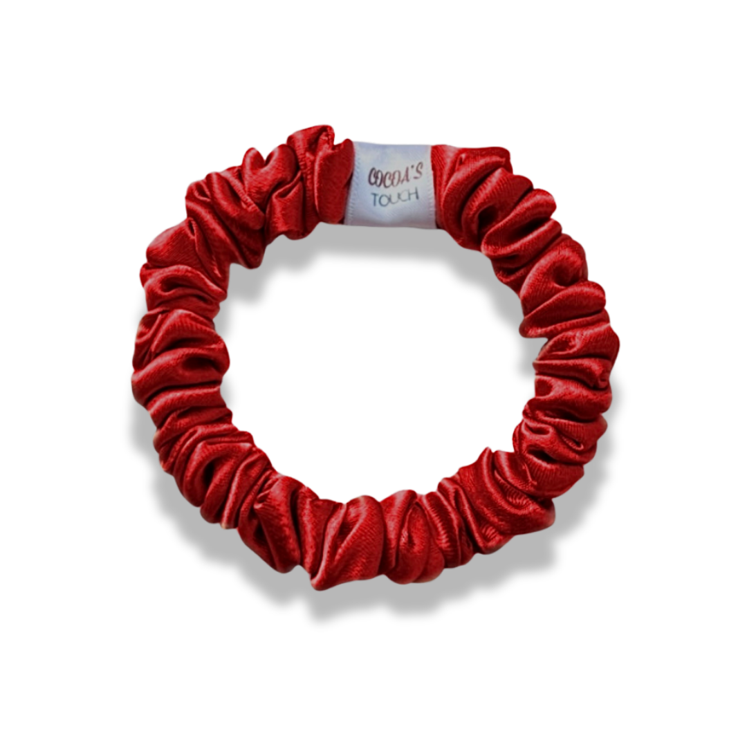 MINI RED SATIN SCRUNCHIE