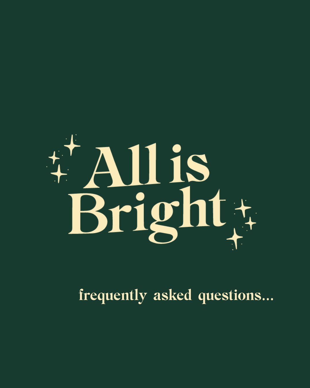 FAQ&rsquo;s and more about our upcoming All is Bright Christmas Initiative!

To see all details or to register to volunteer/give now, comment BRIGHT and we&rsquo;ll send you the link 🎄