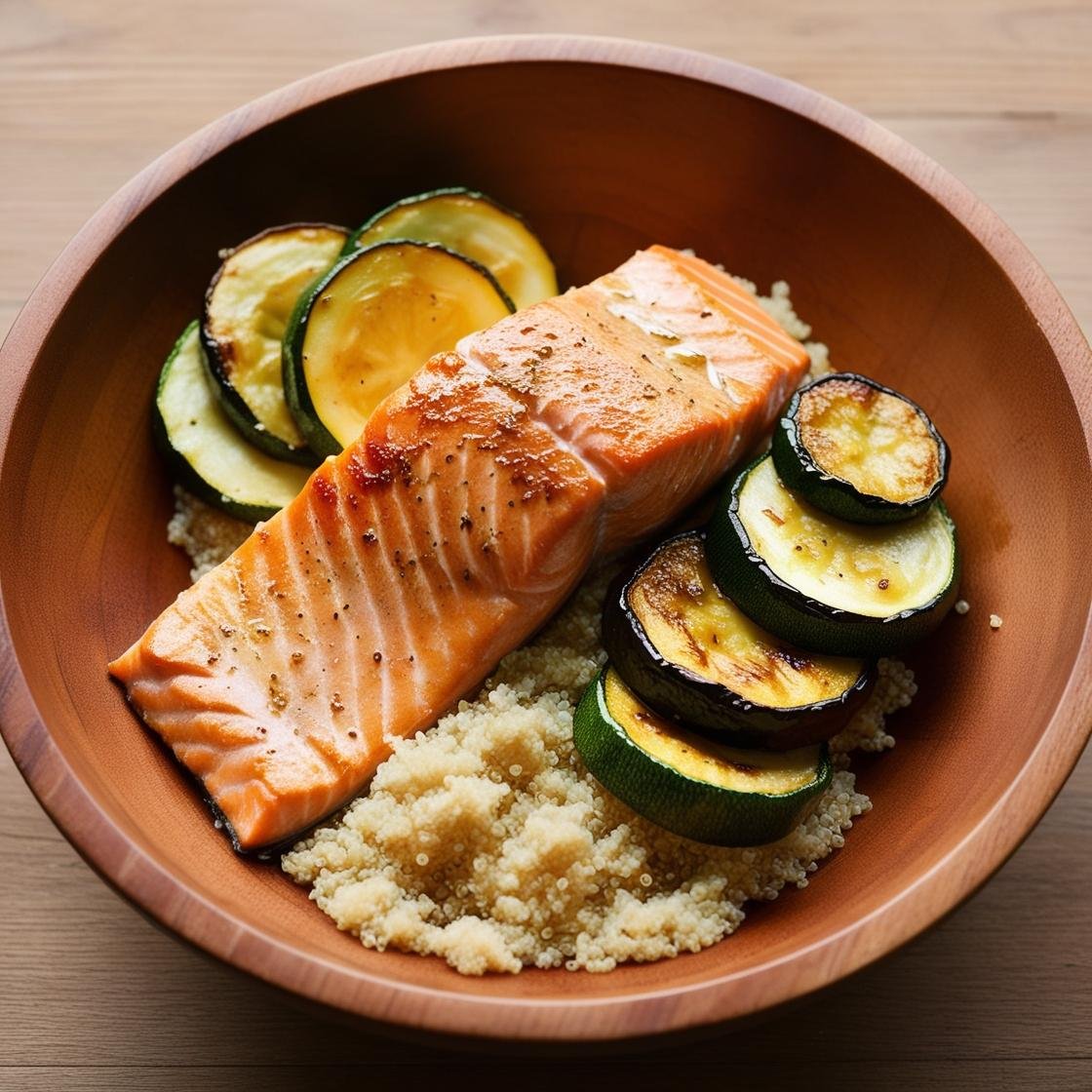 Salmon grain bowl
