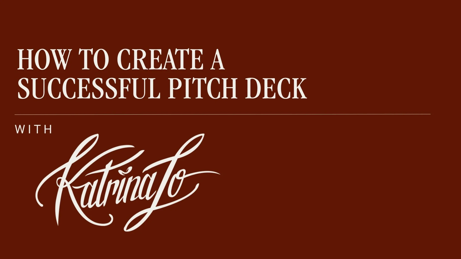 How To Create A Successful Pitch Deck eBook