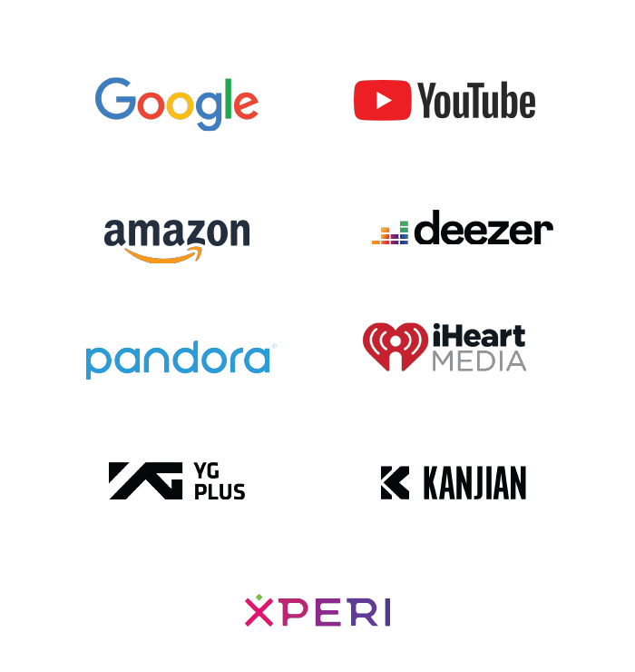 Logo of Google, YouTube, Amazon, Deezer, Pandora, and more