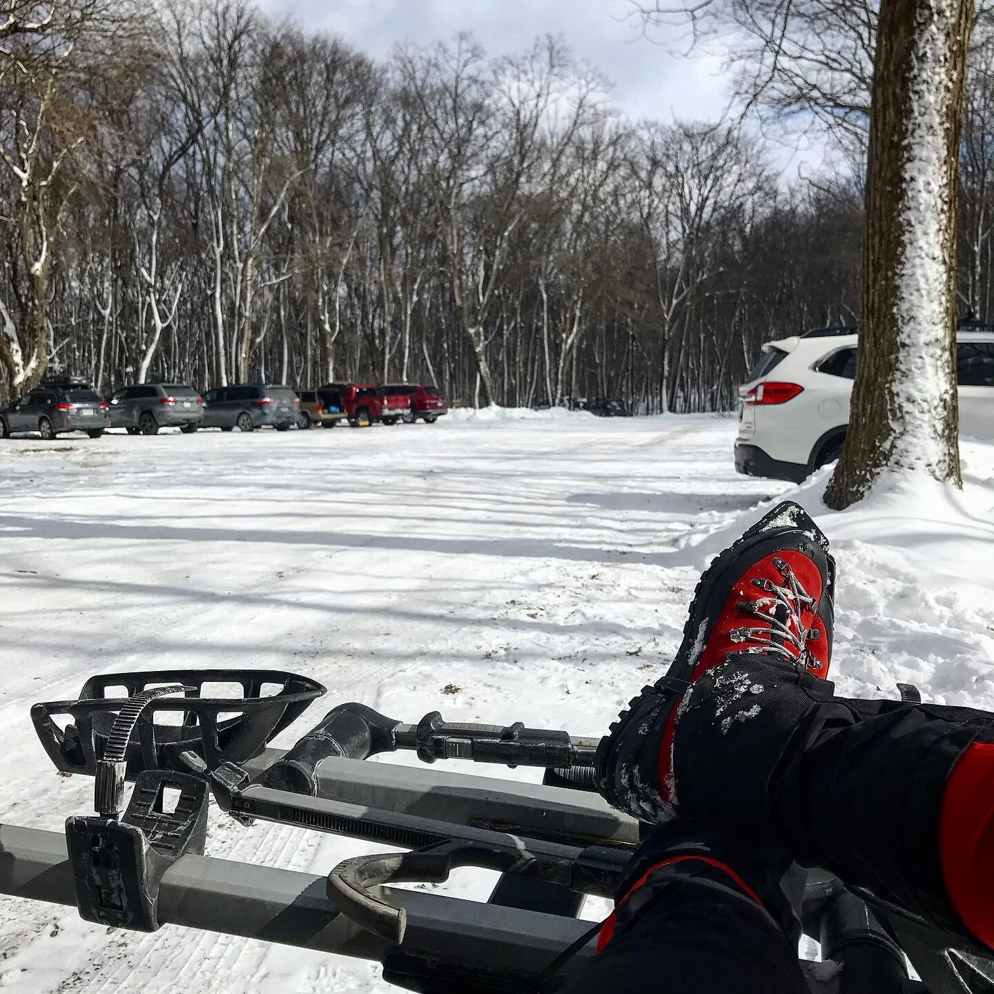 Time for a little cookie and I&rsquo;m back at it again for another lap. #winter #whatsthat #xcskiing #laurelridgexc #weekendvibes @adventure_wv @pathfinderwv