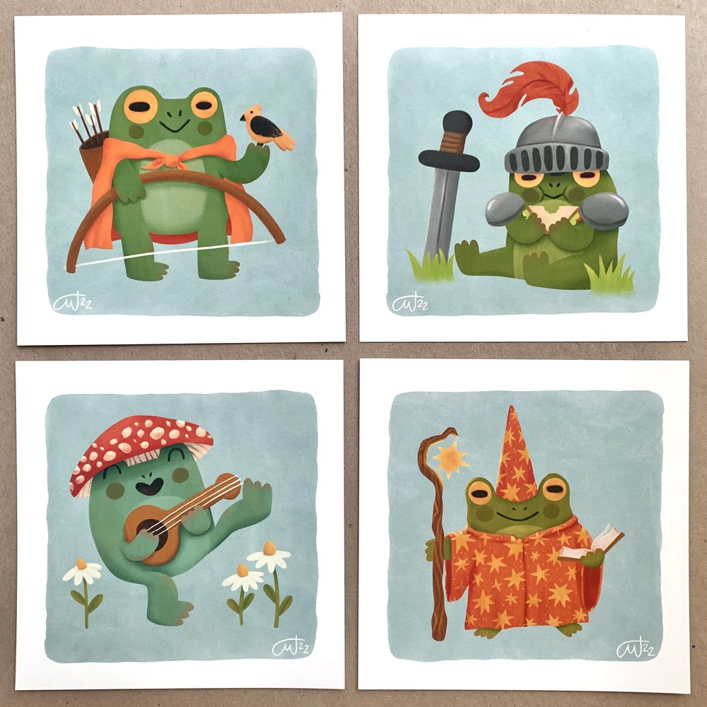 Frog Adventuring Party Full Print Set — CANDICE MAKES THINGS