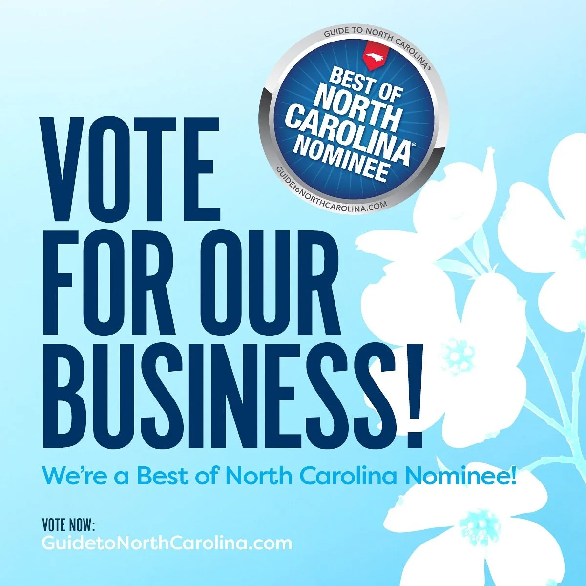 We are proud to announce that @dovecreekcontracting has been nominated for best of North Carolina! 🥳

This is an annual award that honors the state&rsquo;s most outstanding businesses and organizations working hard to take care of their clients and 