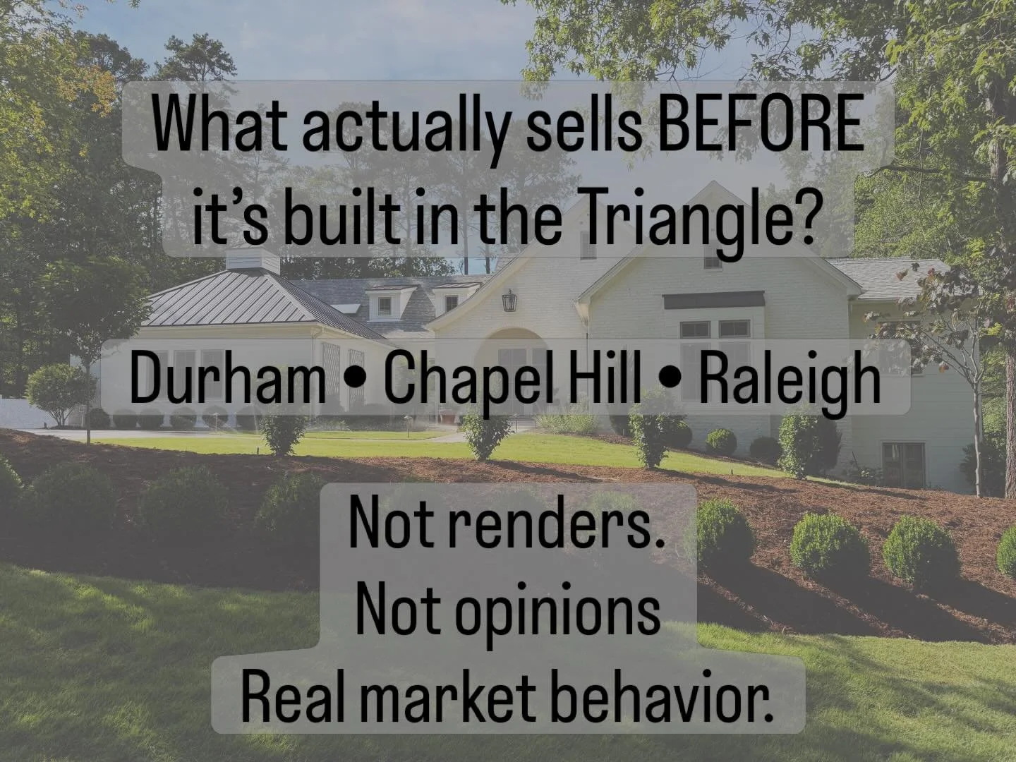 If you&rsquo;re an agent or architect in the Triangle, I&rsquo;d genuinely value your perspective.

What are you seeing move fastest right now?

Comment TRIANGLE if you want me to share the compiled responses.

#trianglerealestate #trianglerealproduc
