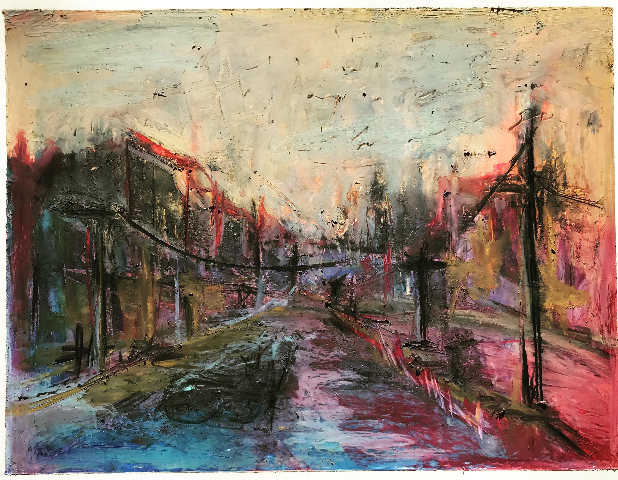 Oil pastel landscape (2019)