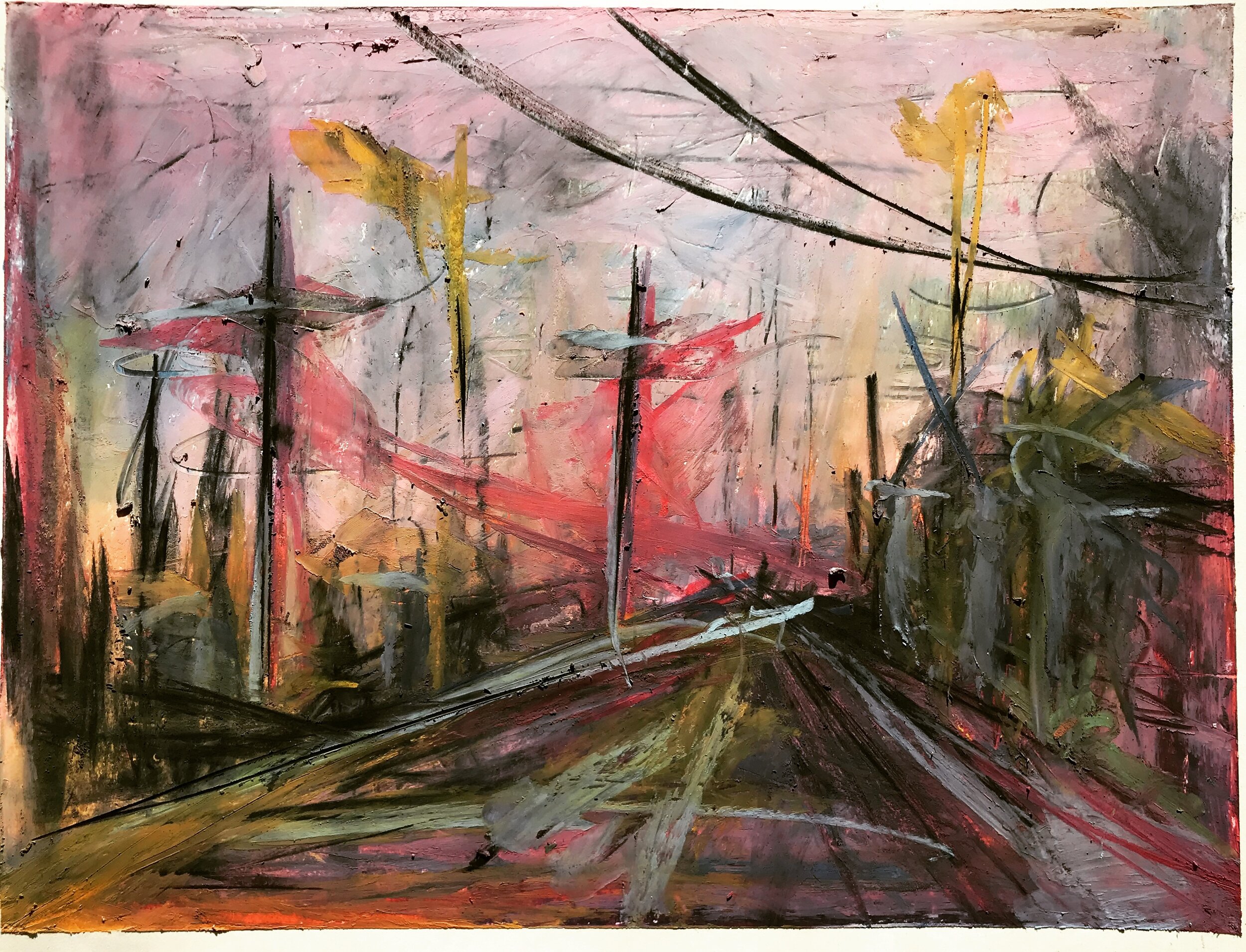 Oil pastel landscape (2019)