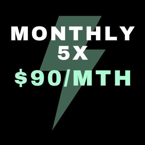 Fives Times a Month Membership for $90