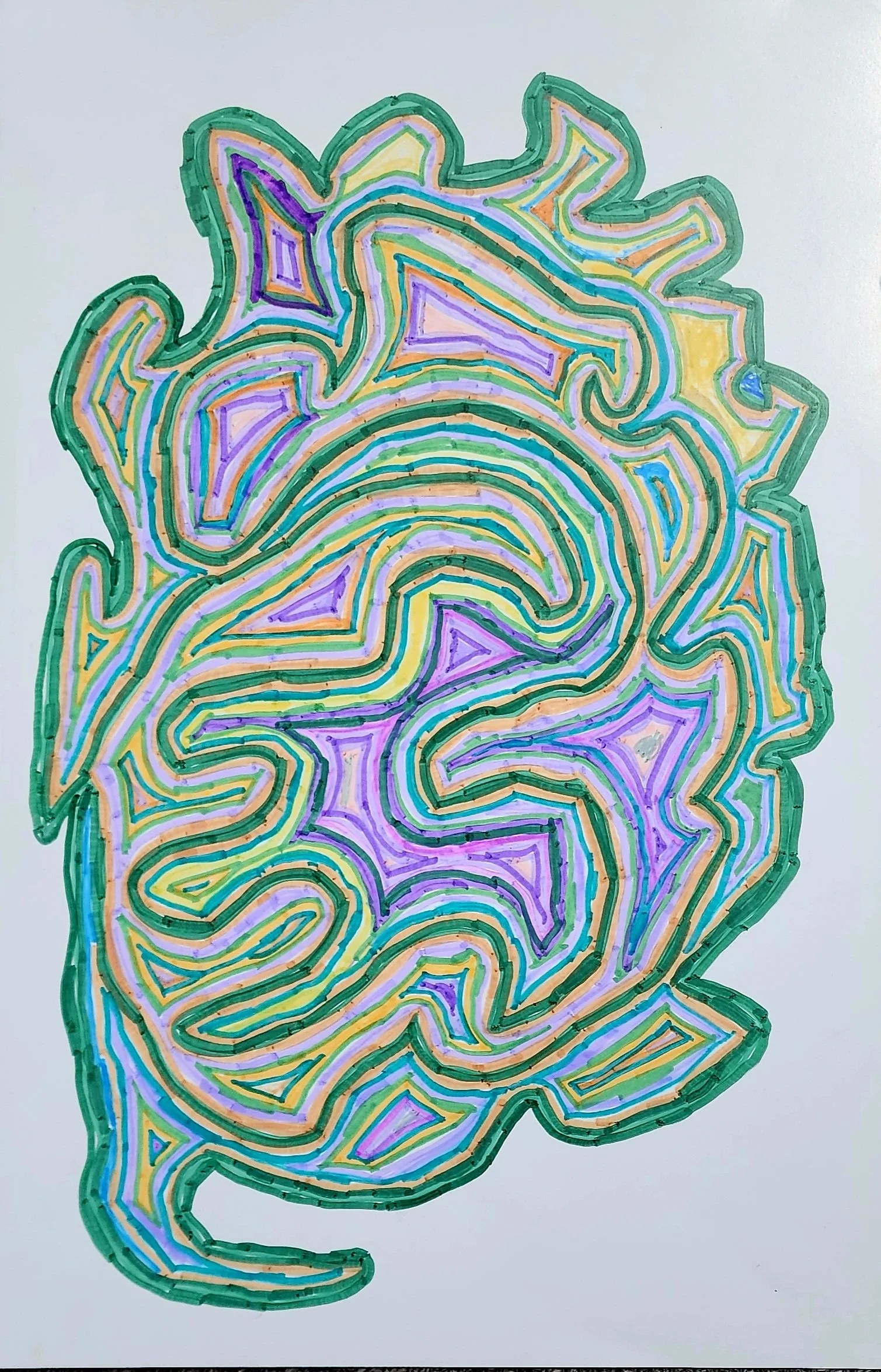 Alek Wickstrom, "Green Labyrinth" (unframed)