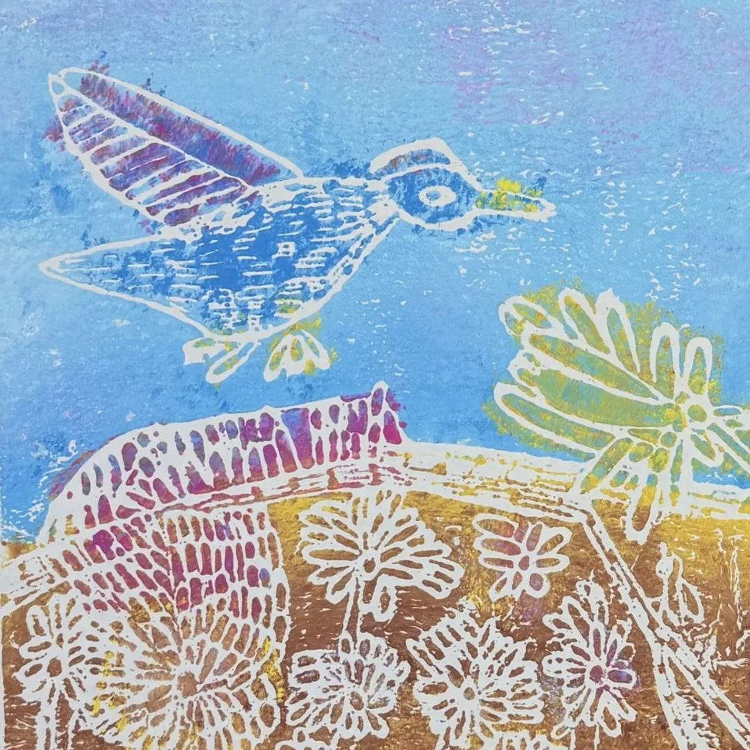 Joe Garcia, "Flying over Flowers"
