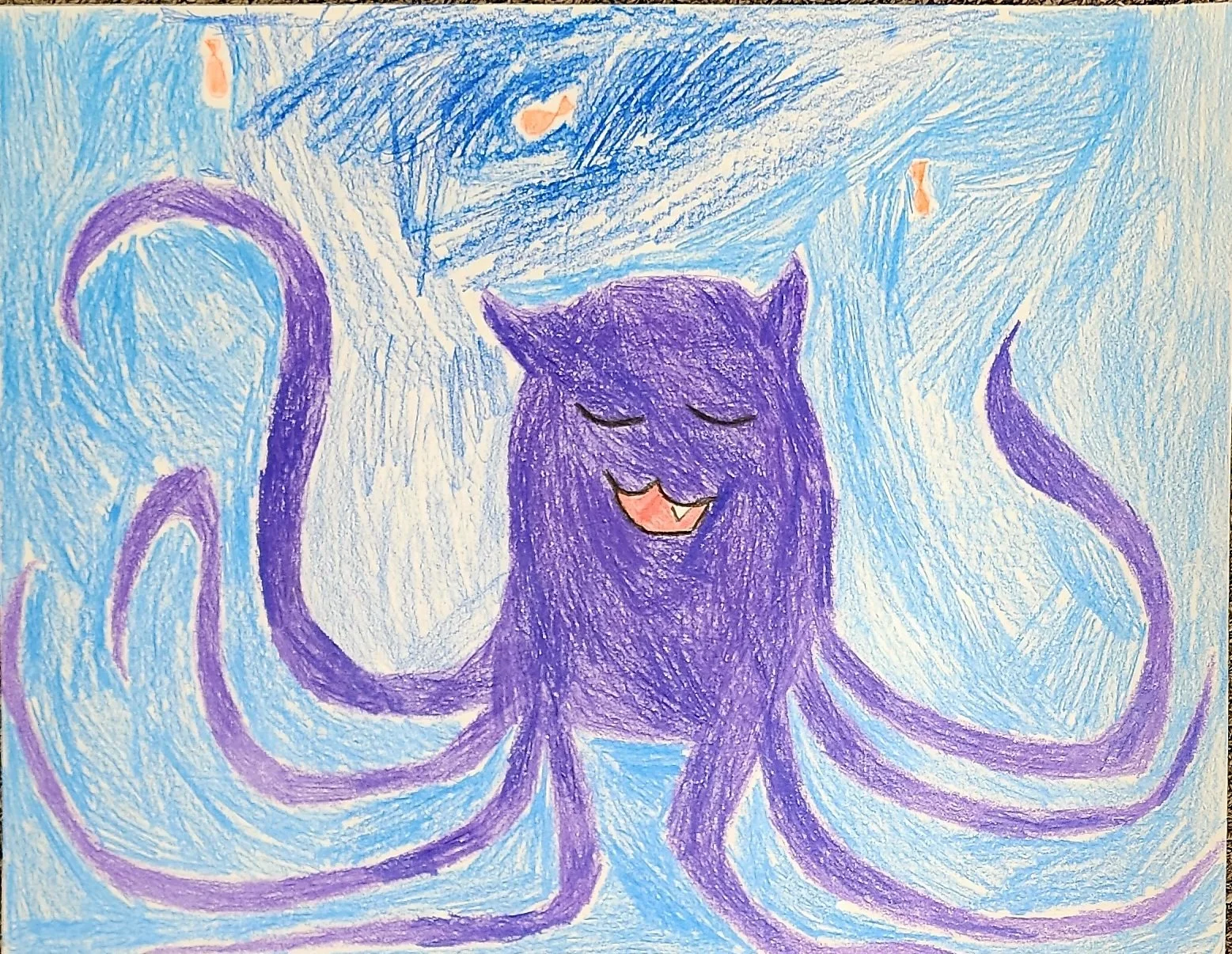 Sebastian Alvarez "Purple Octopus" (unframed)