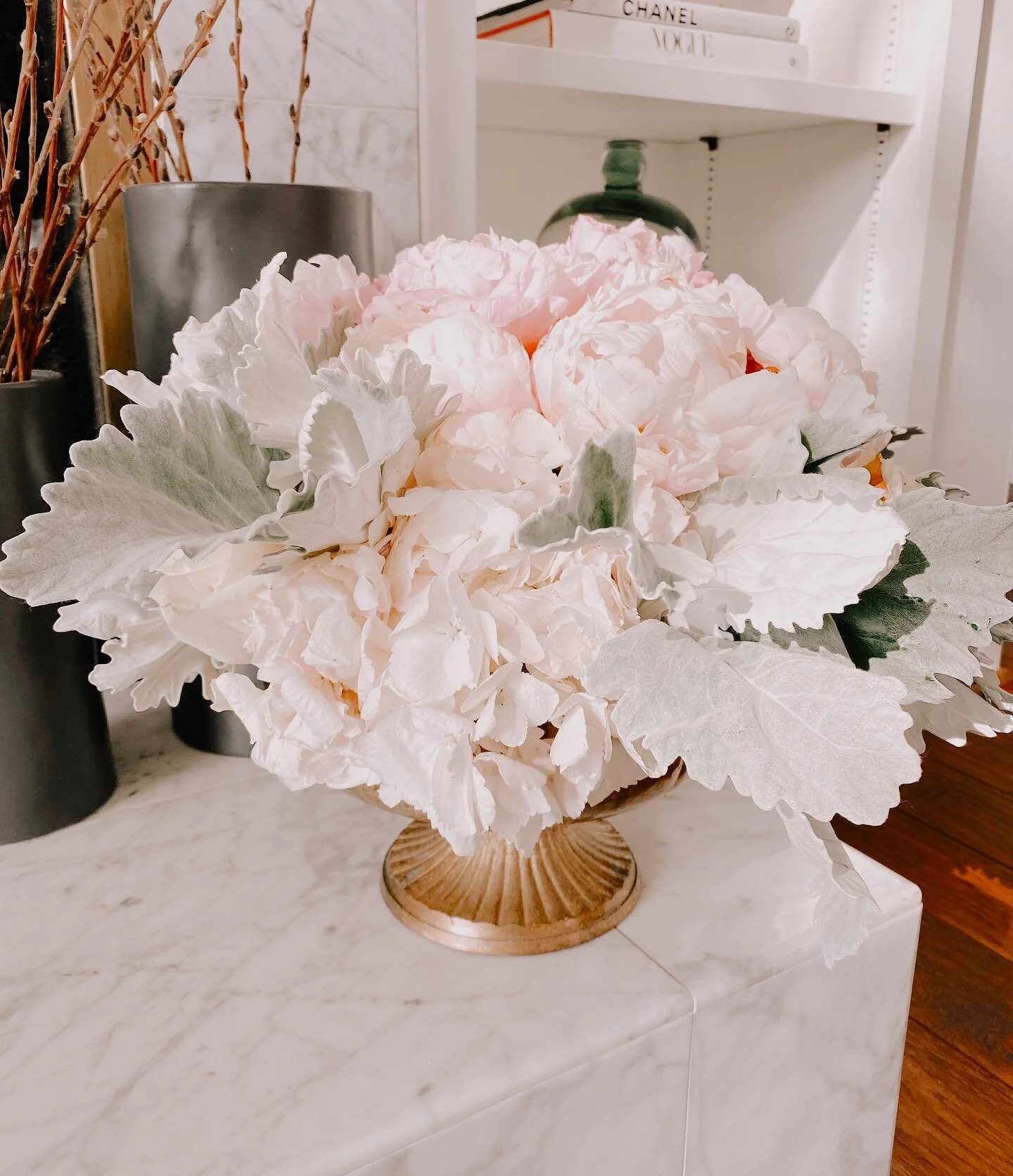 never worry about having to order new flowers again! with our monthly subscription service simply choose your size, medium, large, or the cement bowl. your first delivery will come complete to your door, vase and all. after that simply leave your emp