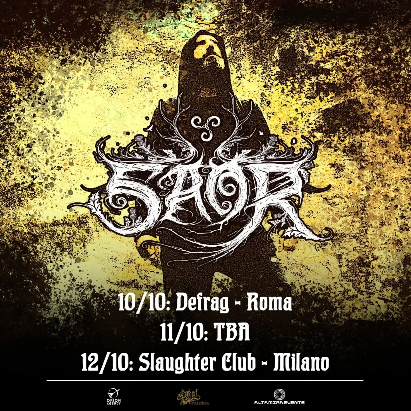 Italian Clan! 🇮🇹 The "Amidst the Ruins" European tour continues on 10th October. Who's joining us? 🔥 

10/10: Defrag, Rome
11/10: TBA - Announcement soon!
12/10: Slaughter Club, Milan

#caledonianmetal #atmosphericblackmetal #blackmetal 
