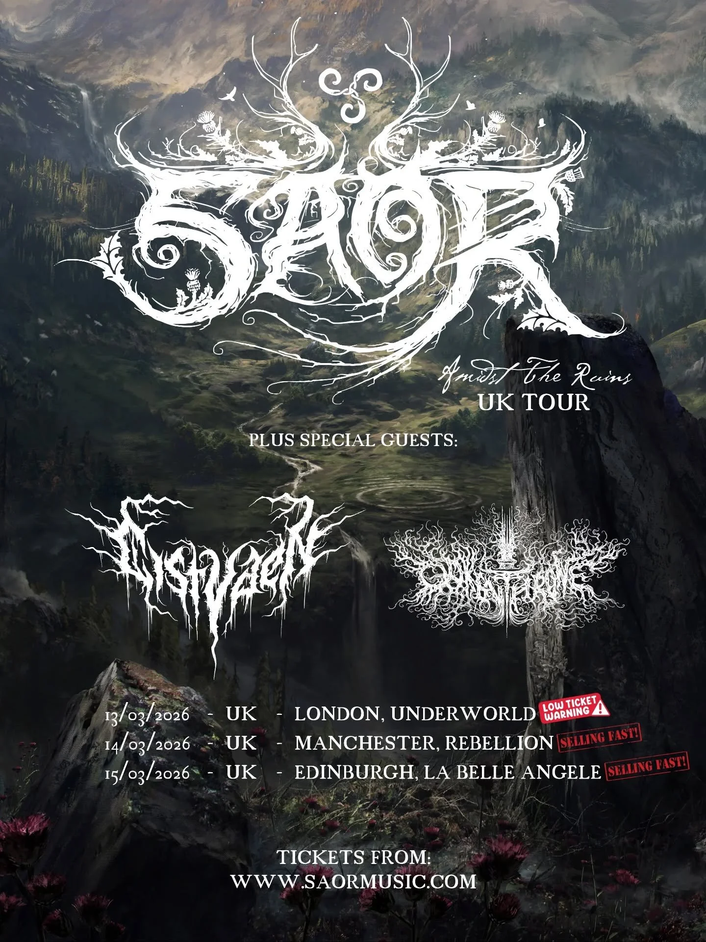 UK Clan! See you next week. 🔥 

13/03 - London, The Underworld 🏴󠁧󠁢󠁥󠁮󠁧󠁿
14/03 - Manchester, Rebellion 🏴󠁧󠁢󠁥󠁮󠁧󠁿
15/03 - Edinburgh, La Belle Angele 🏴󠁧󠁢󠁳󠁣󠁴󠁿

#saor #caledonianmetal #amidsttheruins