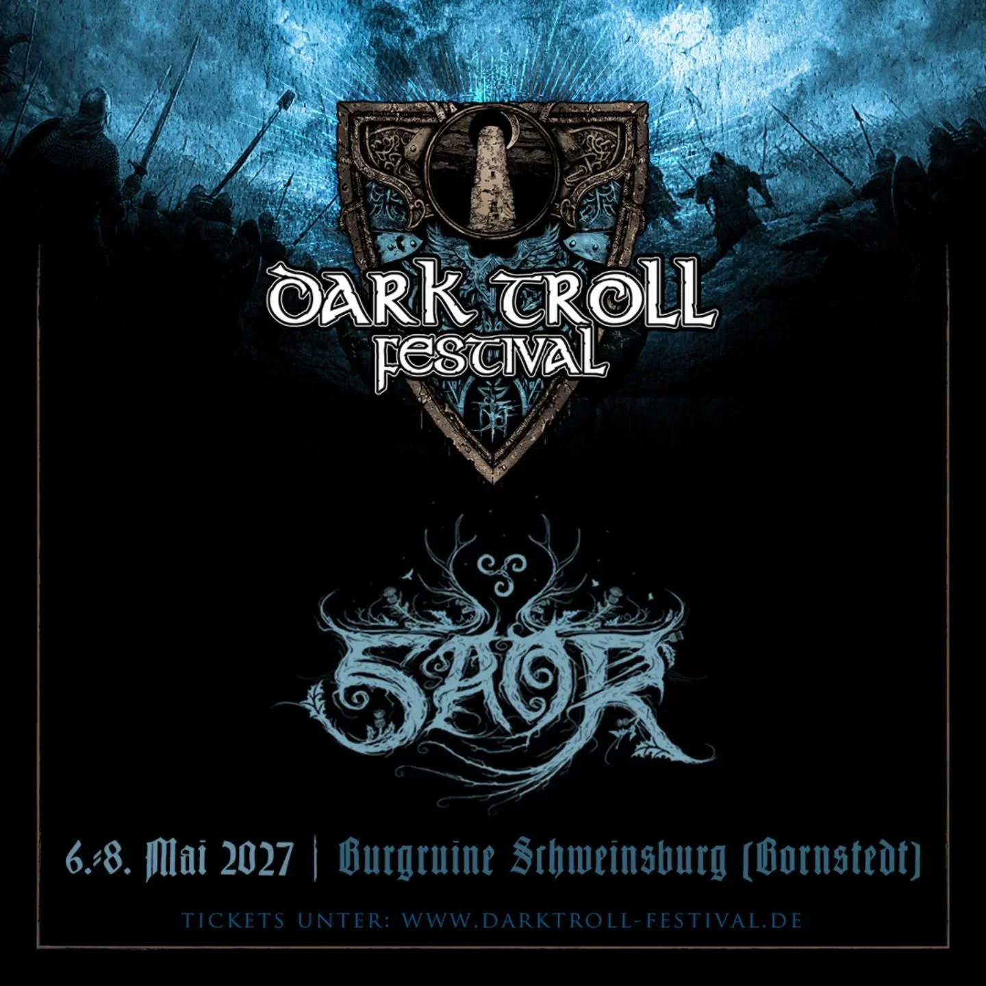 Clan! ⚔️ 🇩🇪 Our first show of 2027 is officially confirmed! We return to the legendary @darktrollfestival 🔥 a festival that always feels like home. Who&rsquo;s joining us? 🍻

#saor #darktrollfestival #caledonianmetal