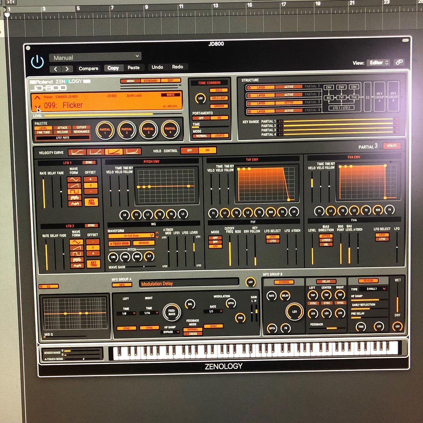 The Roland JD800, my favorite 90s synth, finally arrived in plug-in form. Not kicking myself so hard anymore for selling my real JD800. Now, where&rsquo;s the data card slot for all of my original sounds?? #JD800 #rolandcloud #synths #90ssynth