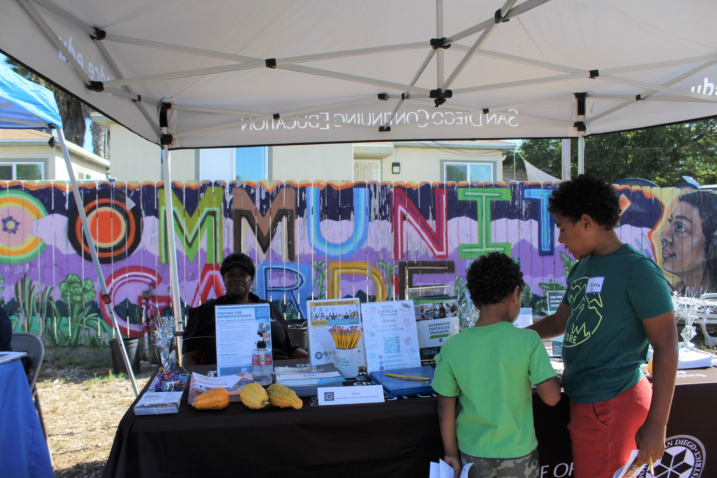 A member from San Diego Continuing Education was a great resource to both adults and the youth. She made sure everyone learned about the easy access to the free educational benefits and courses available at the various community colleges in San Diego