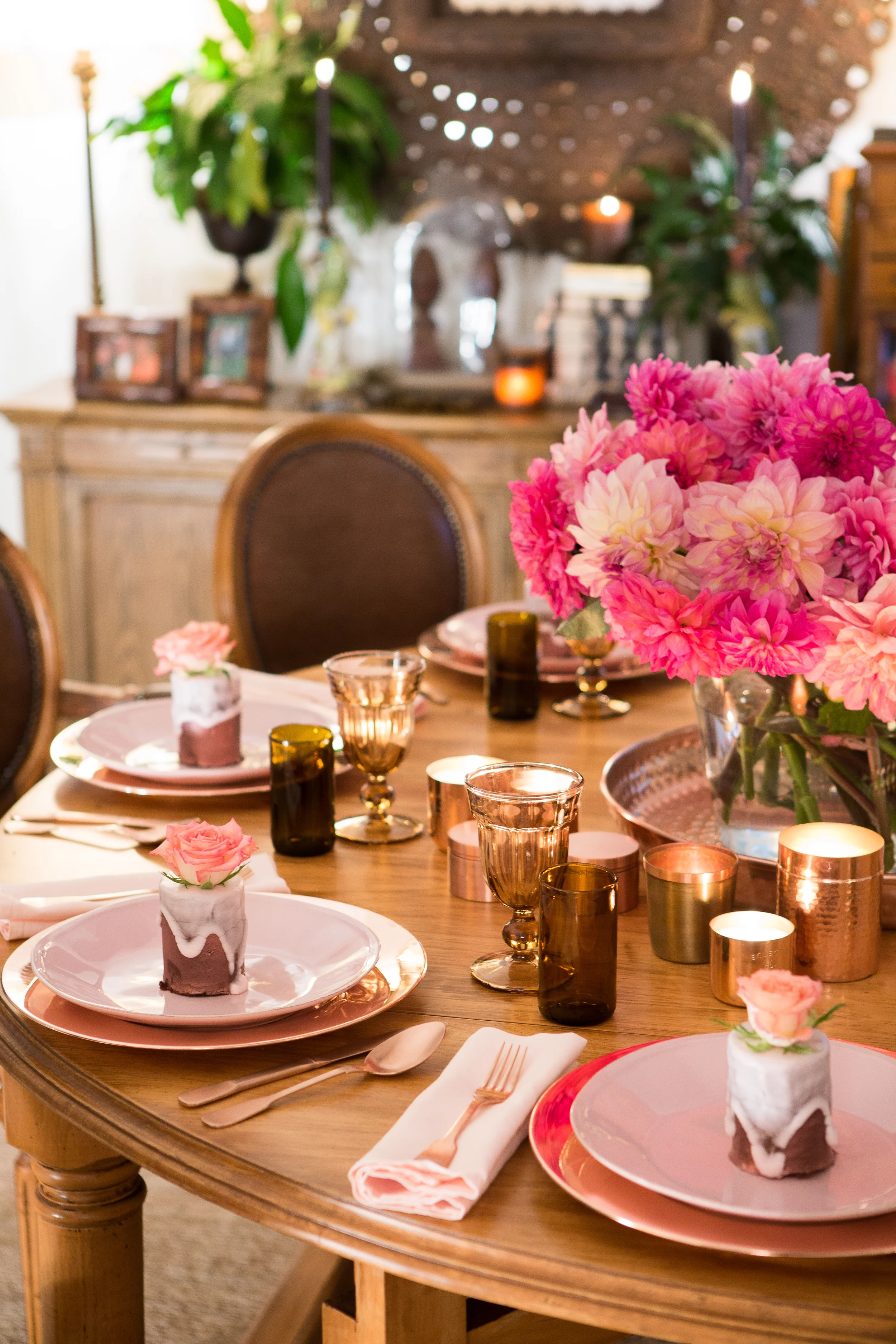 An Elegant Rose Gold Cake