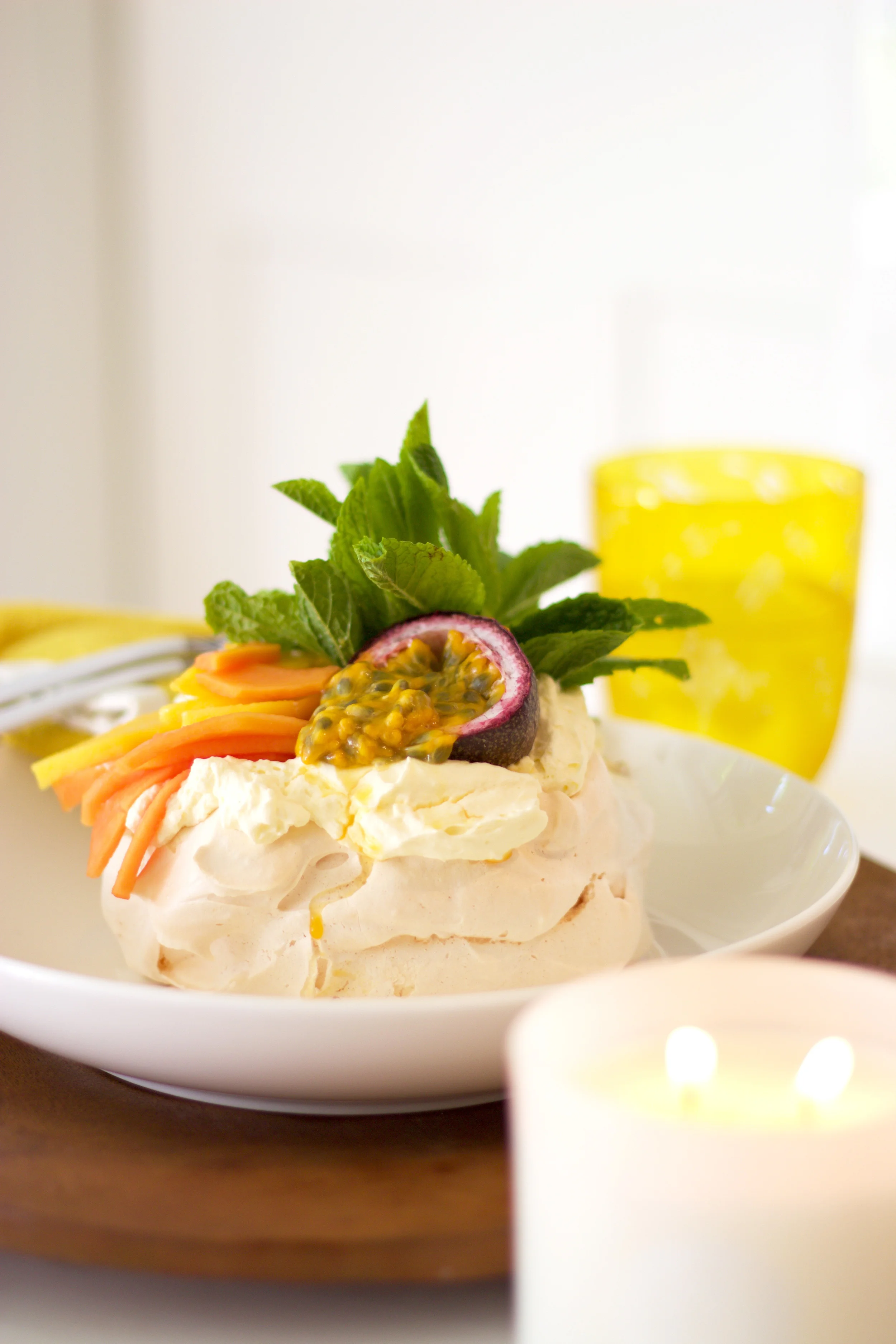 A Divine Pavlova With Mango & Papaya