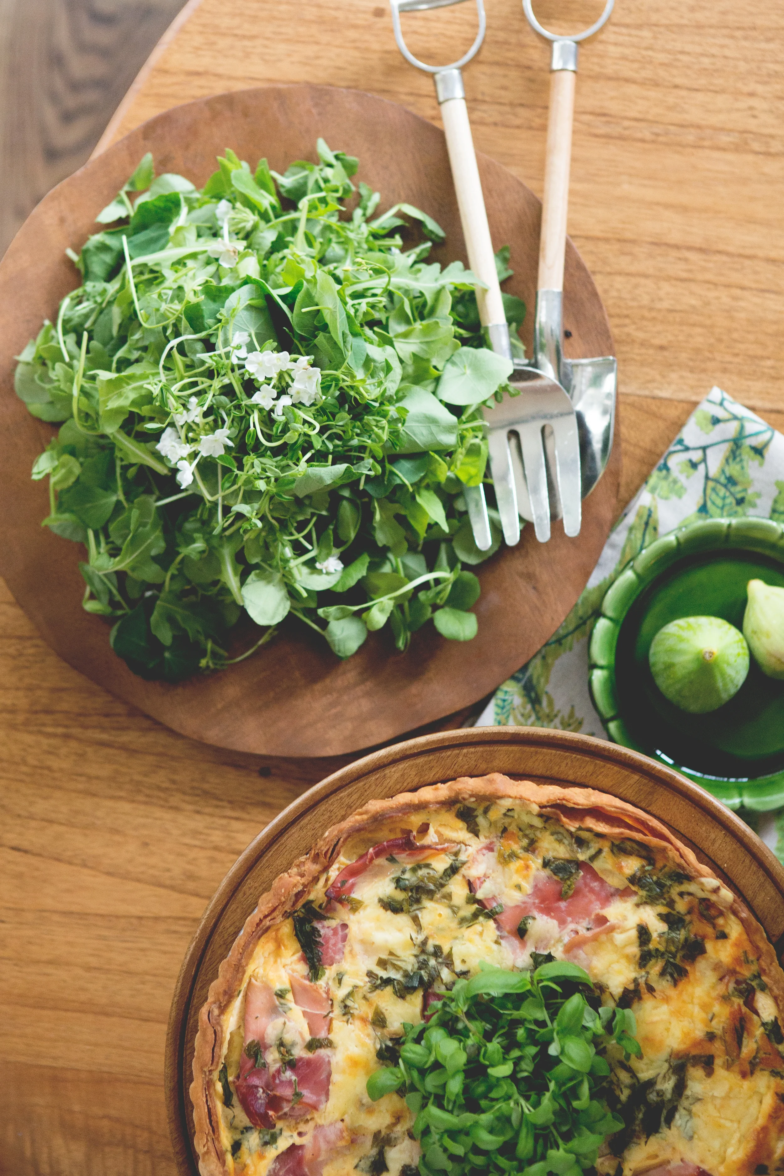 A Bacon, Spinach & Cheese Tart 