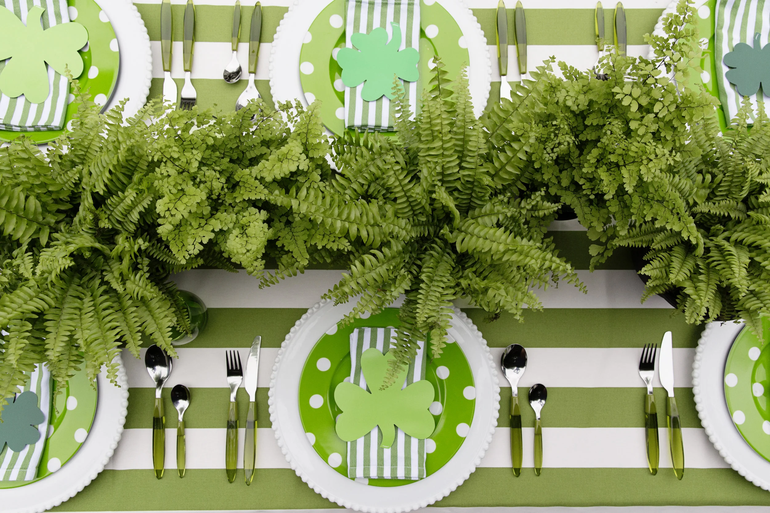 A Lucky Shamrock Table Setting