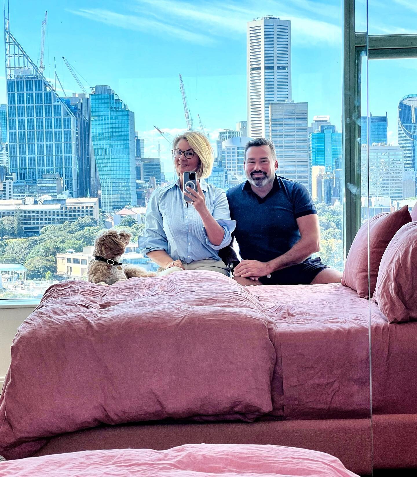 There is nothing I love more than a room with a view&hellip;. @brucekeebaugh and I have been busily making up ikea draws, measuring up side tables ,making beds and a whole lot more&hellip; 
We really are loving it here in Sydney and absolutely love t