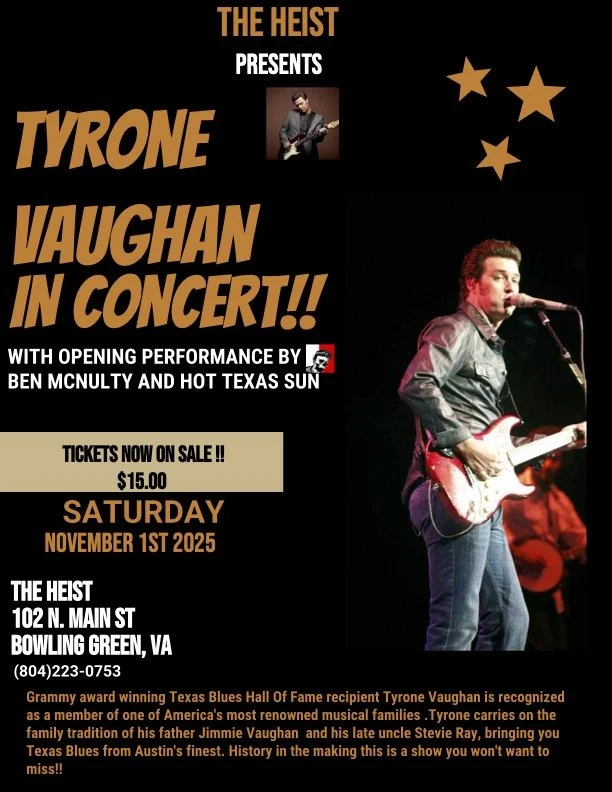 tyrone Vaughan with hot Texas sun - ticketed event