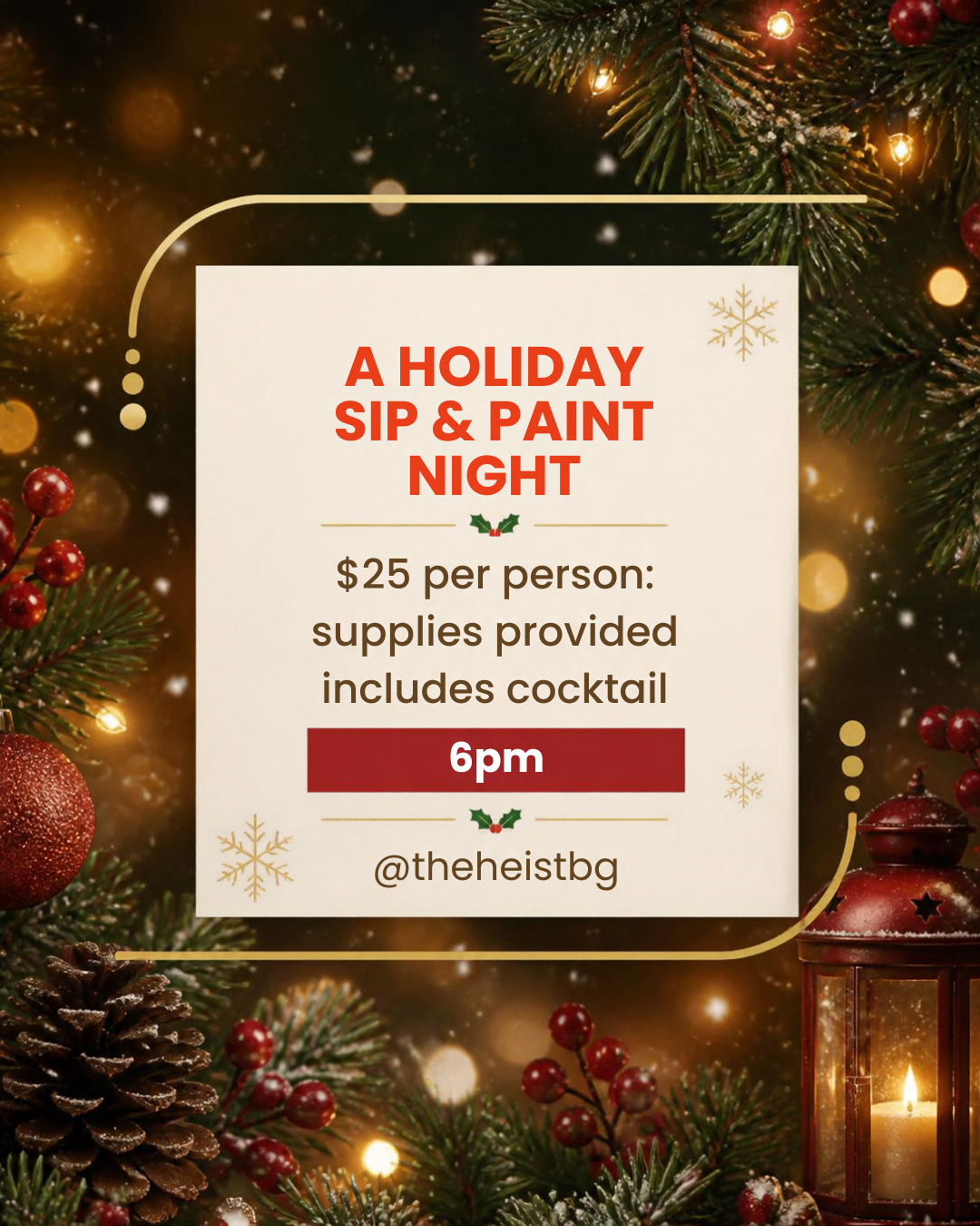 Holiday Sip &amp; Paint 