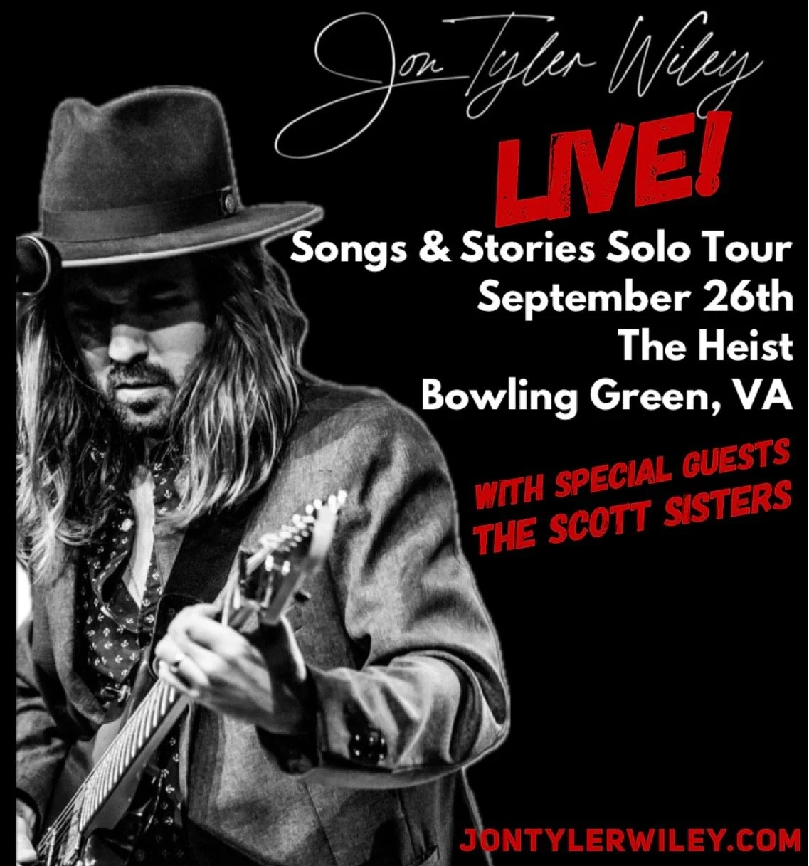 JOn tyler Wiley’s songs and stories tour with Karen jonas