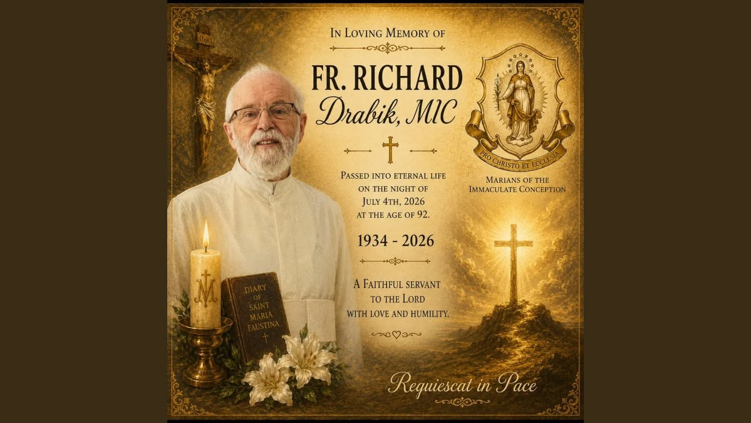 Fr Richard Drabik Introduced Divine Mercy to Saints and Villains