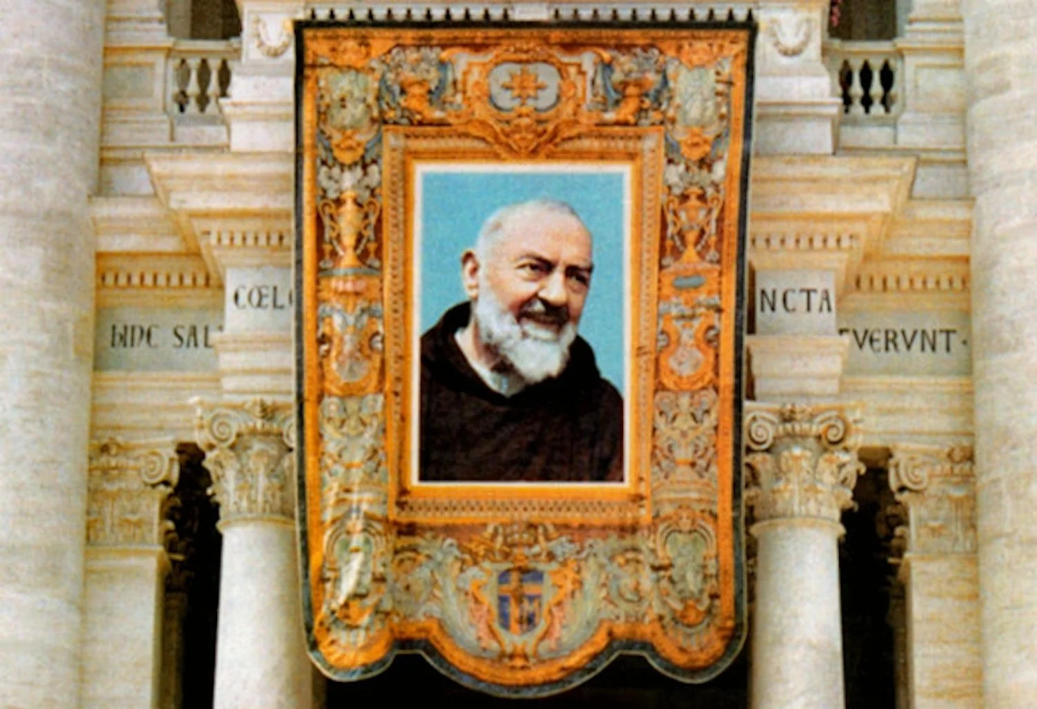 Tapestry from the Beatification of Padre Pio at Saint Peter's Square