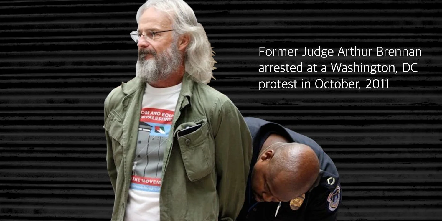 Former Judge Arthur Brennan being arrested at a Washington, DC protest in October, 2011