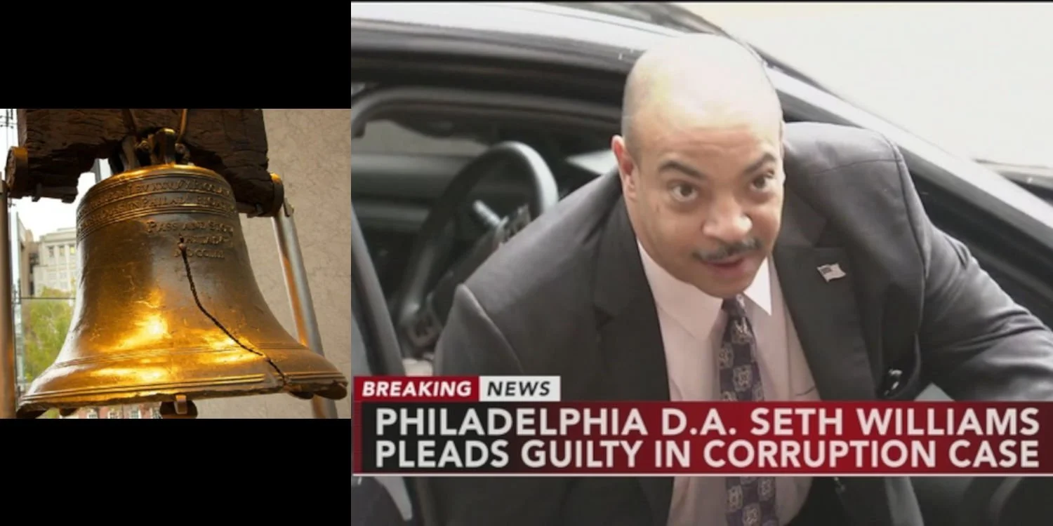 Liberty Bell cracked, and Philadelphia D.A. Seth Williams pleads guilty to corruption