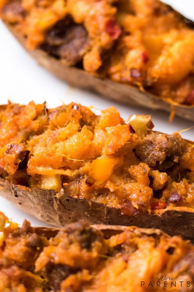 Saus’age Stuffed Sweet Potato