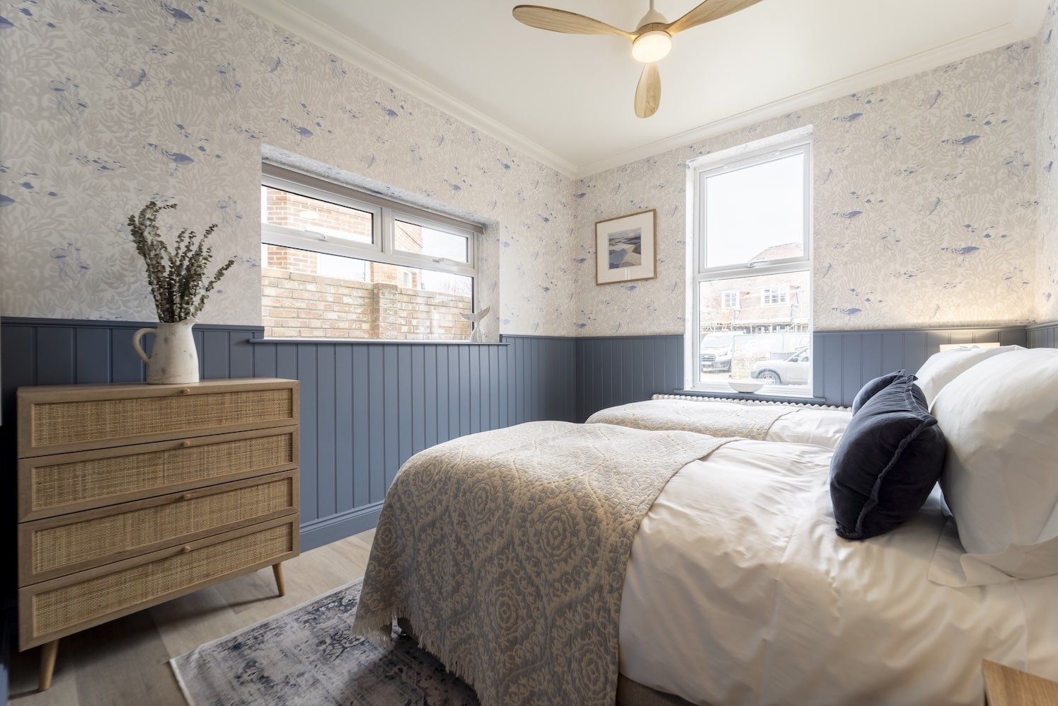 The Chines, Apartment 2 - Swanage Beach Place bedroom twin.jpg