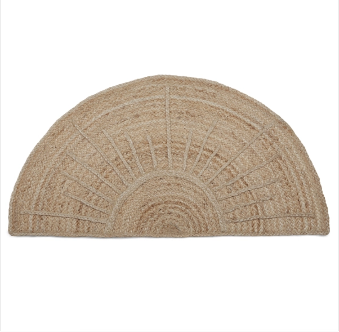 Bohemian Semi Circle Sun Jute Doormat