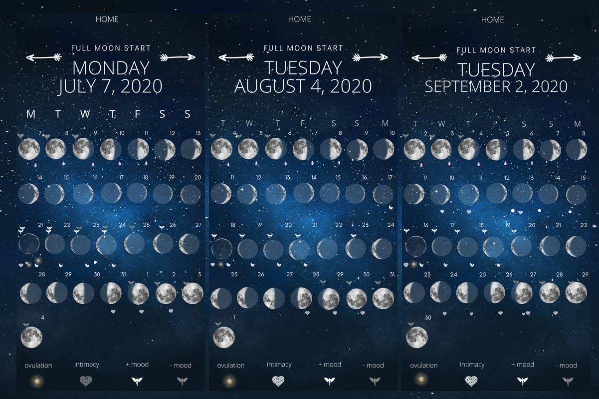 How to Use — Full Moon Calendar App Moon Phase Period Tracking