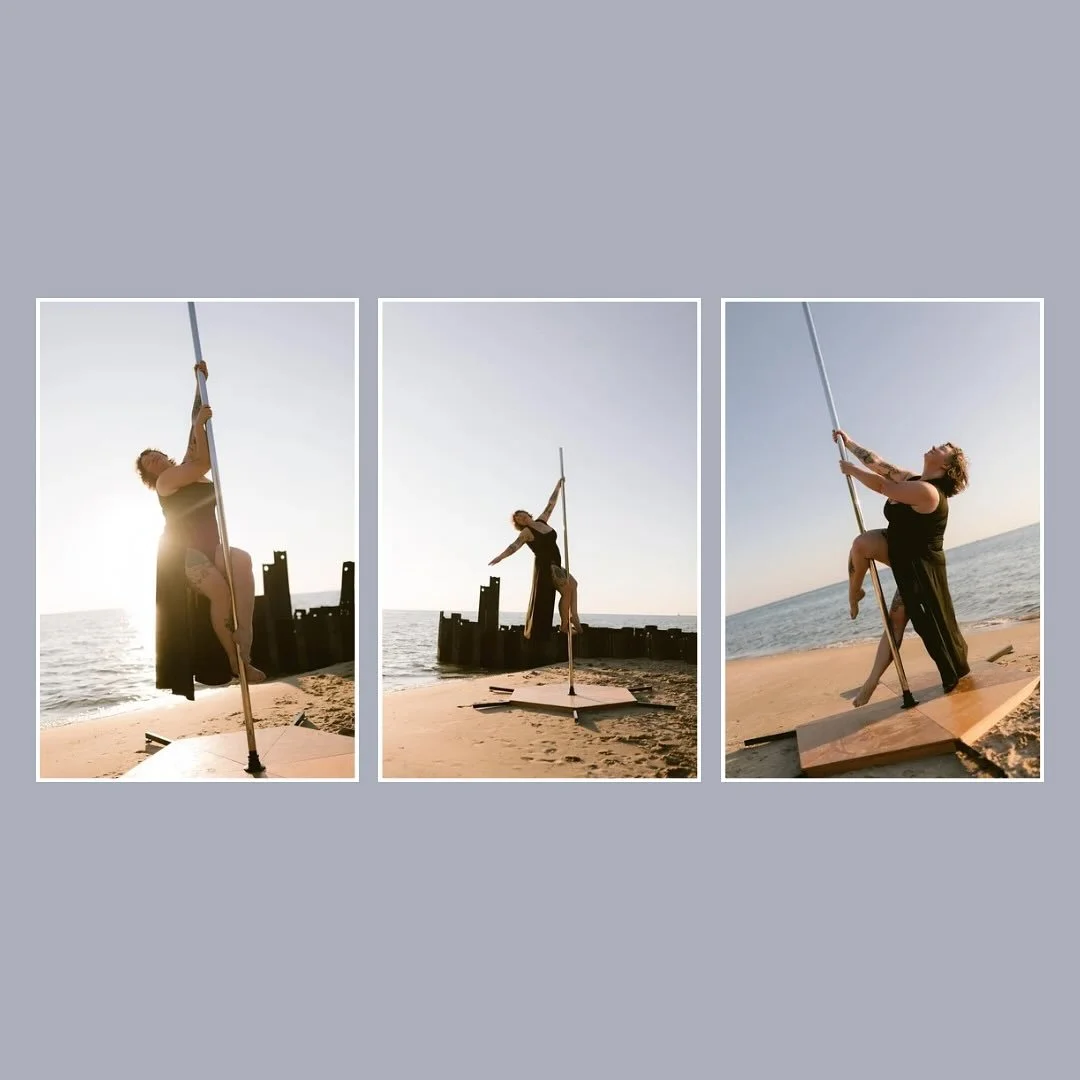 Strength and softness perfectly balanced. 🫶

@pollyanna_on_pole 😍
Collab w/ @grandrapidsaeriallounge ✨