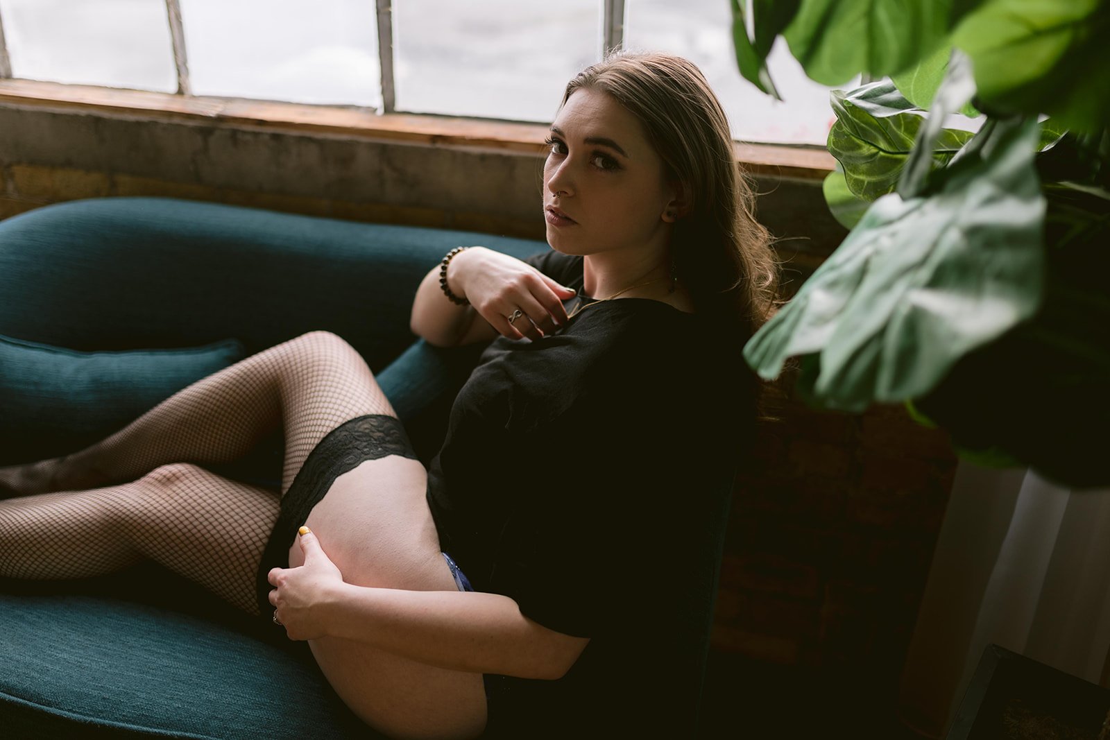 Close-up Boudoir Portrait Studio Session Grand Rapids Michigan