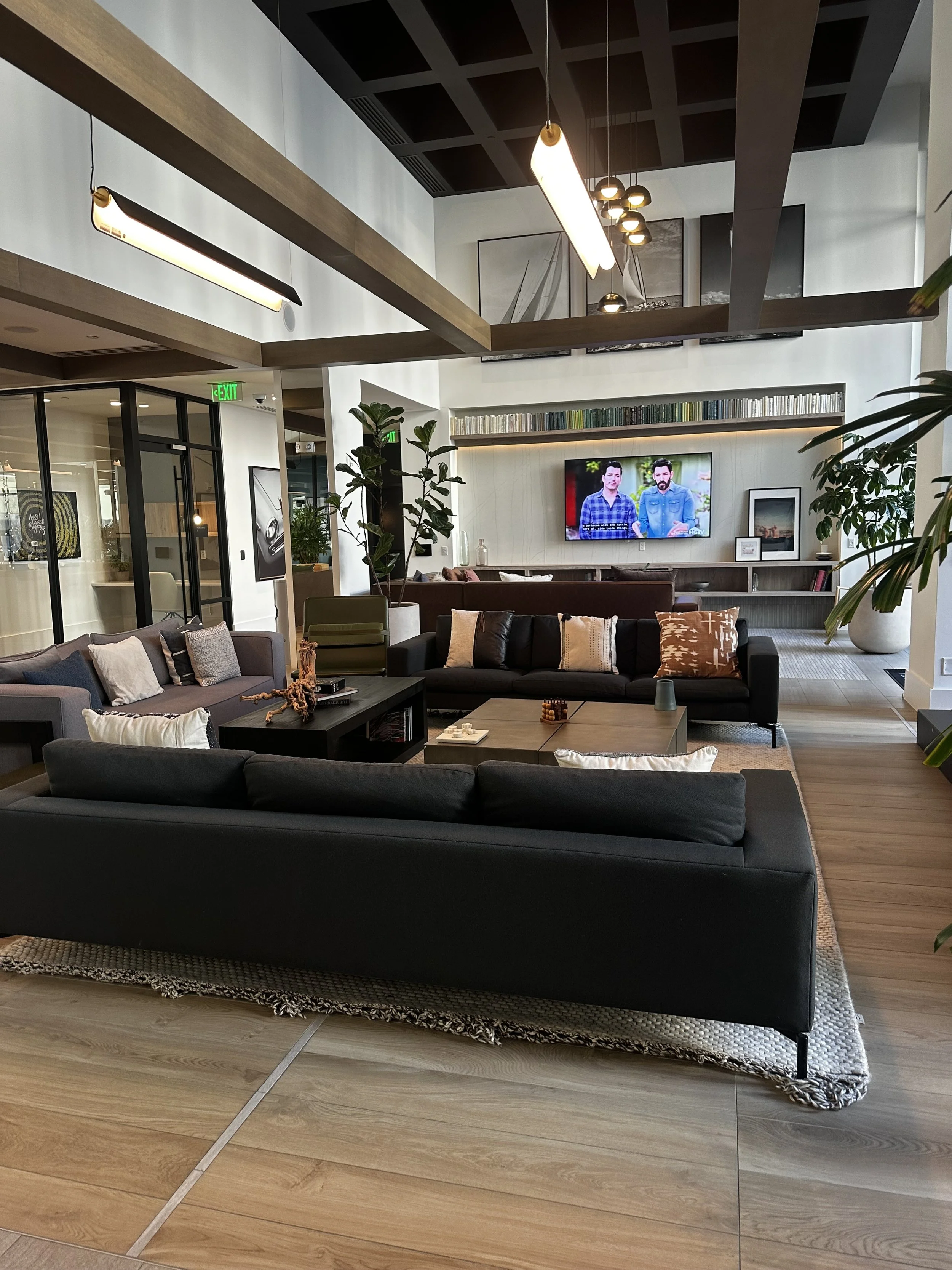 Commercial property with audio system installed and tv