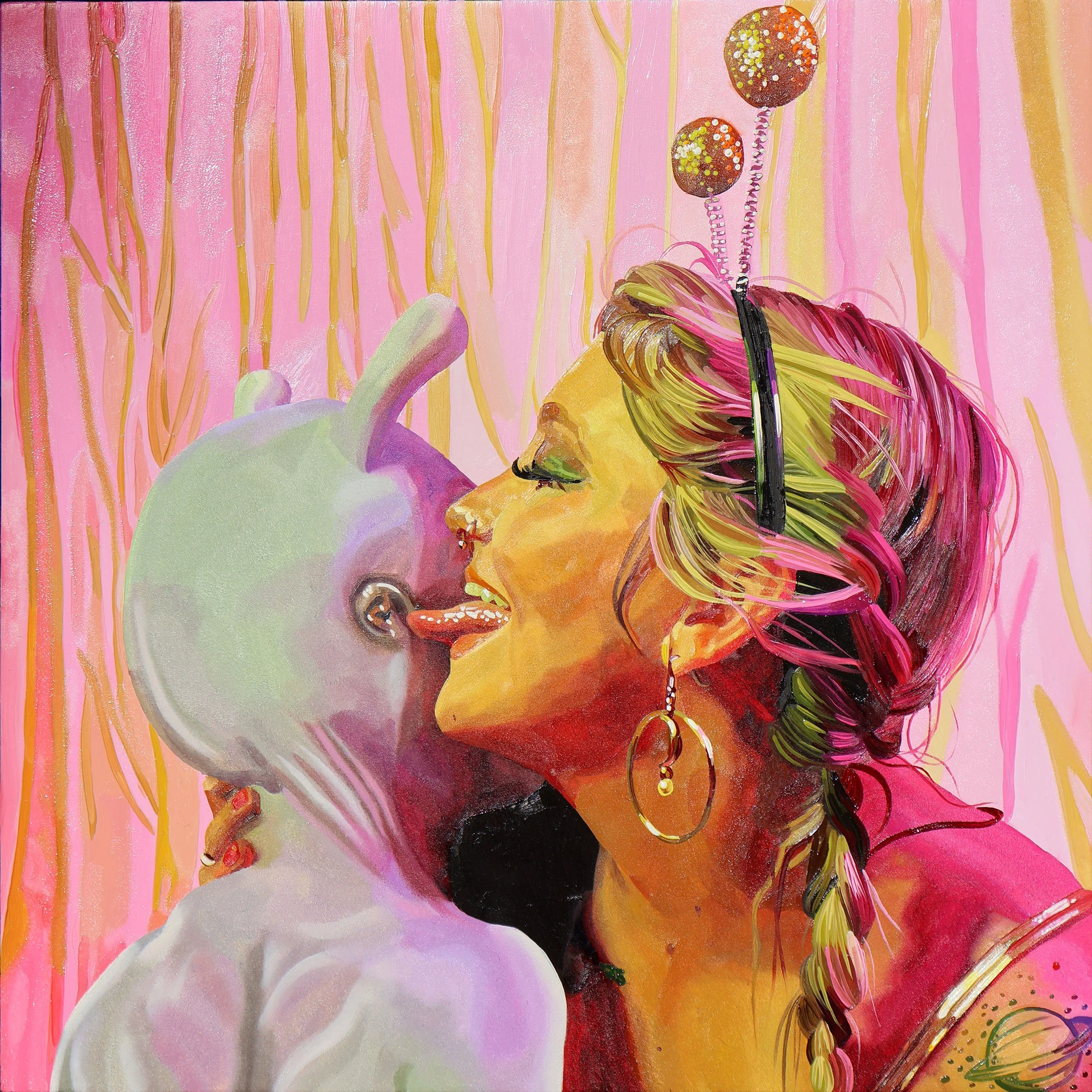 "Little Dipper, Big Drama" Oil on Panel
16" × 16" × 1.5" 2026