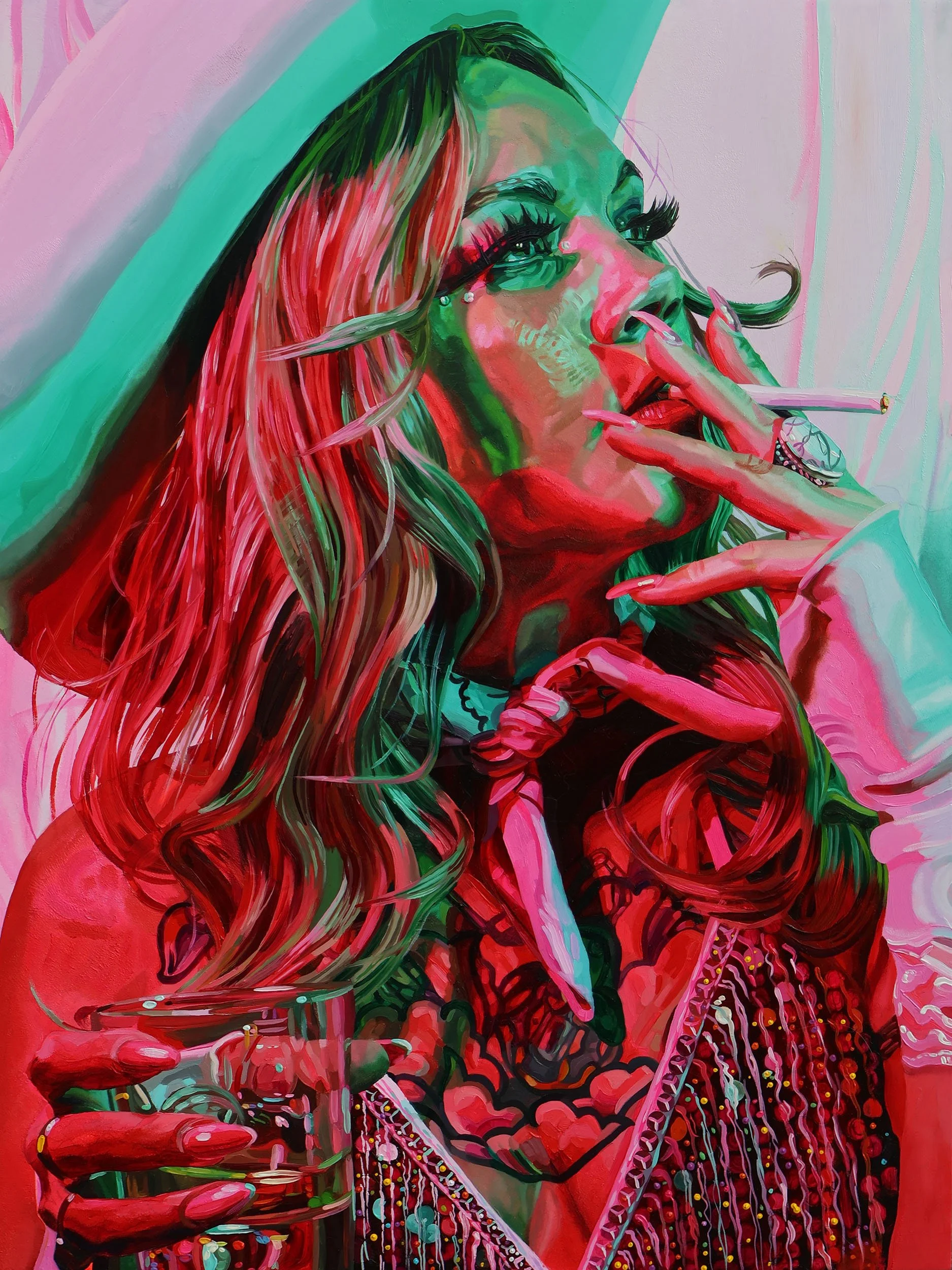 "Clit Eastwood" Oil on Panel 18" × 24" × 1.5" 2026